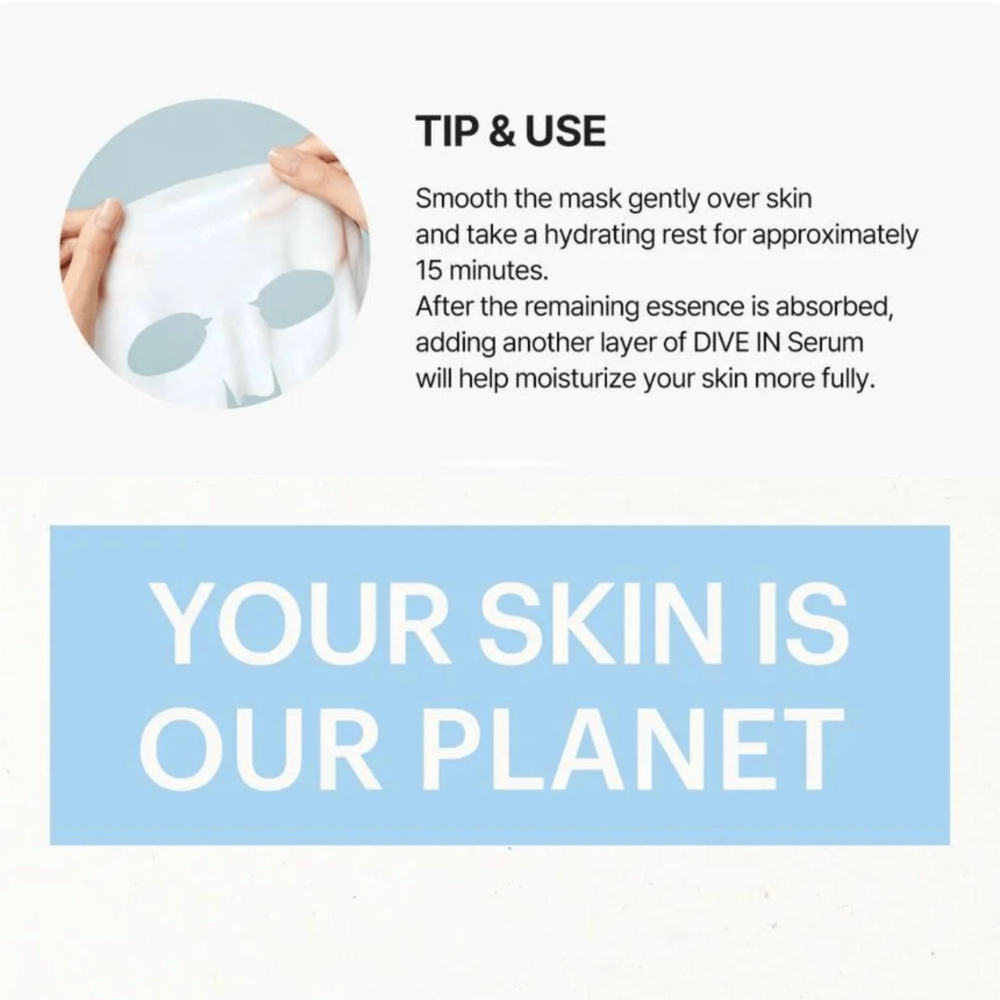 Torriden - Dive-In Low Molecular Hyaluronic Acid Mask - Maschera idratante all'acido ialuronico