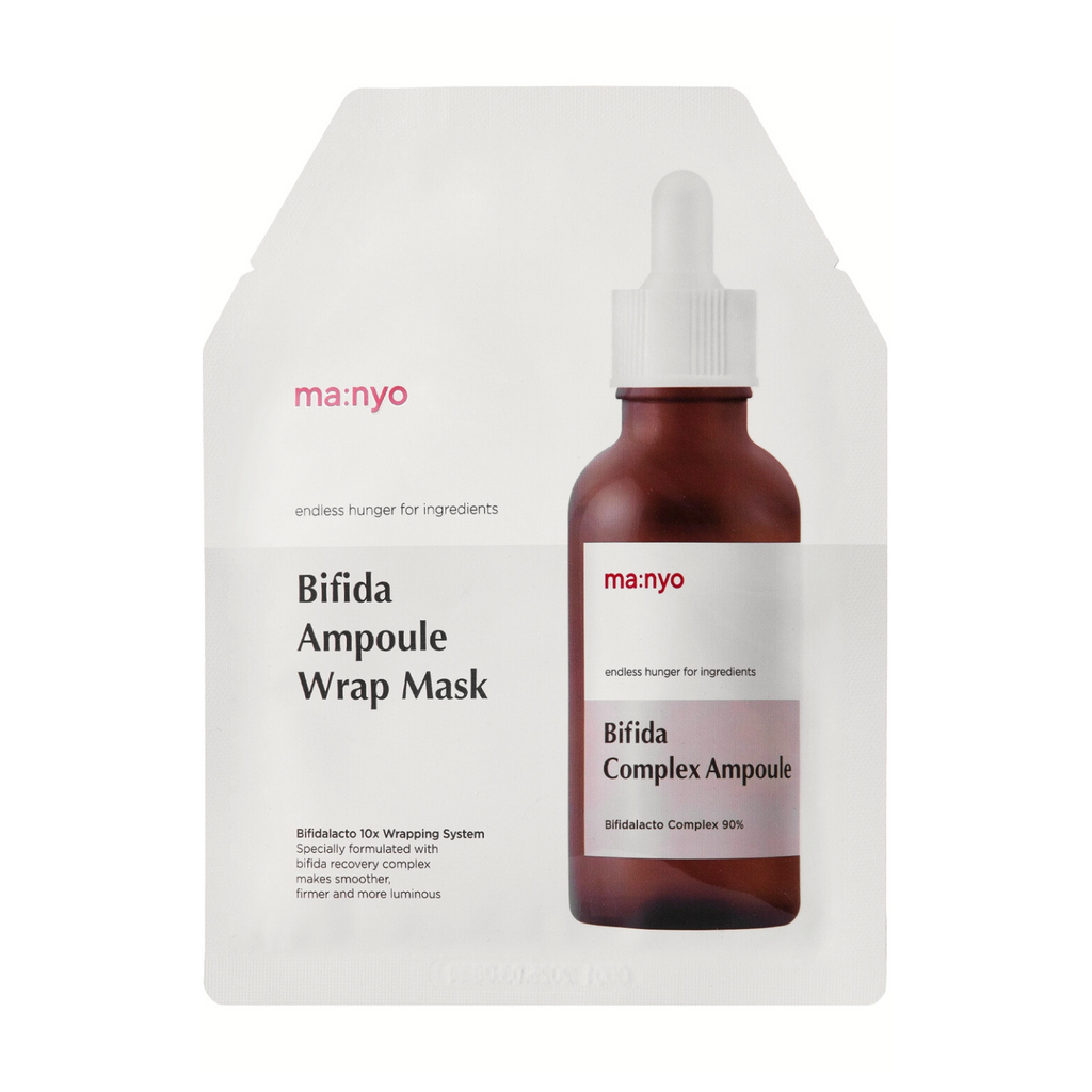 Ma:nyo - Bifida Ampoule Wrap Hydrogel Mask - Maschera viso in hydrogel rigenerante con Bifida e probiotici