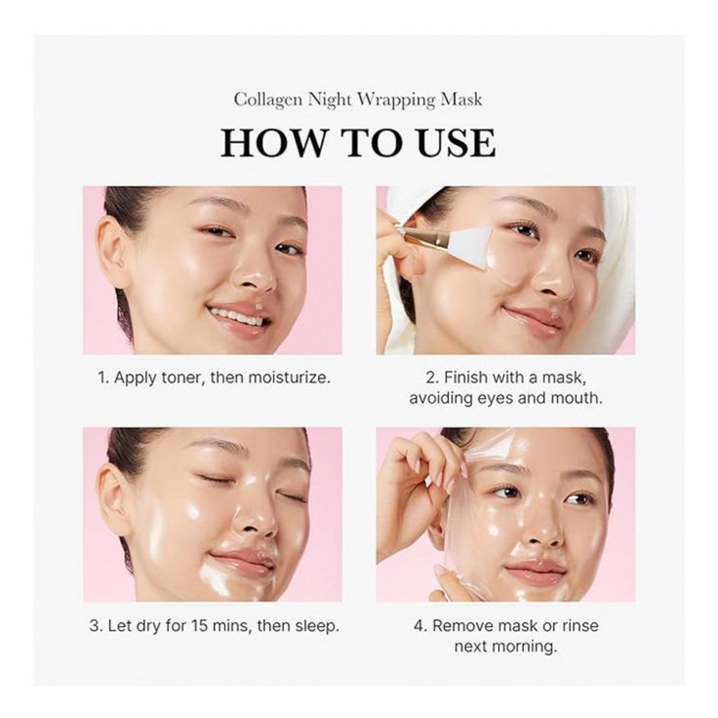Medicube - Collagen Night Wrapping Peel Off Mask - Maschera viso notturna peel-off rassodante al collagene