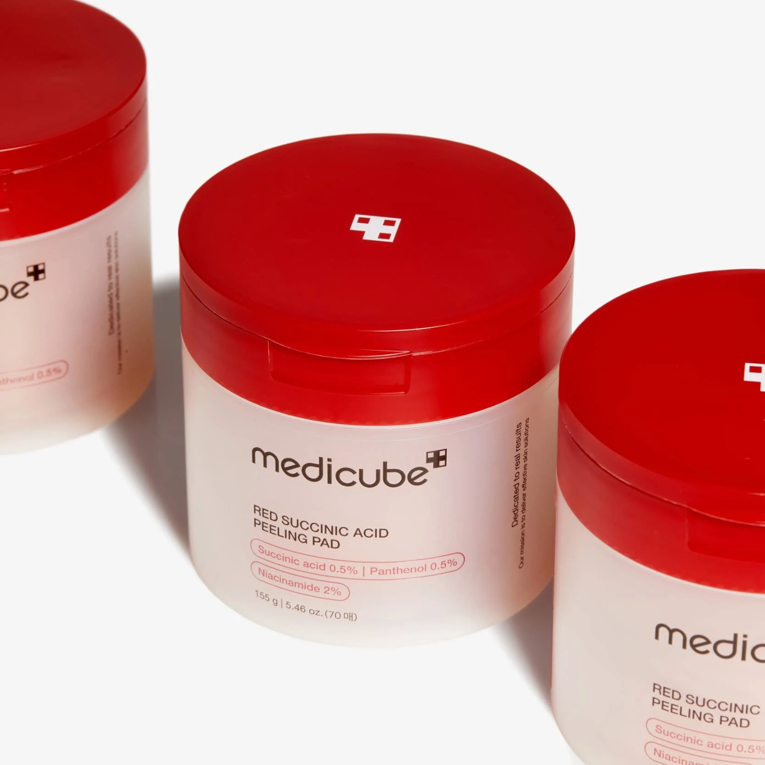 Medicube - Red Succinic Acid Peeling Pad - Dischetti esfolianti viso anti-imperfezioni con acido succinico