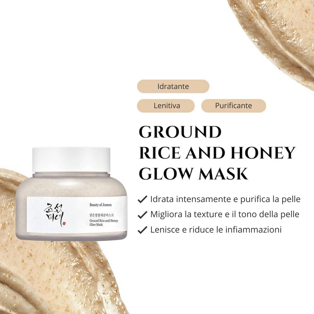 Beauty of Joseon - Ground Rice and Honey Glow Mask - Maschera viso nutriente illuminante al riso e miele