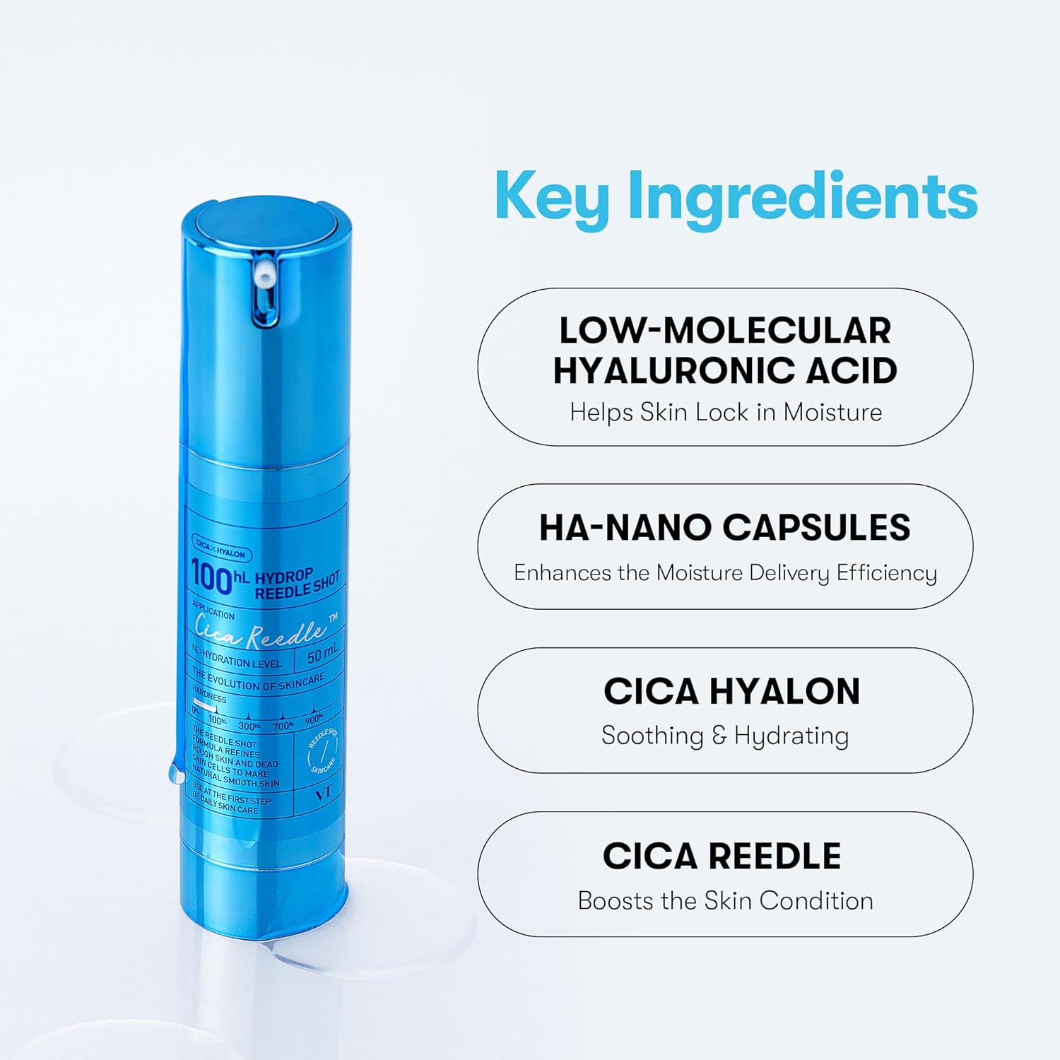 VT Cosmetics - Hydrop Reedle Shot 100hL - Trattamento viso idratante e rivitalizzante con microneedle