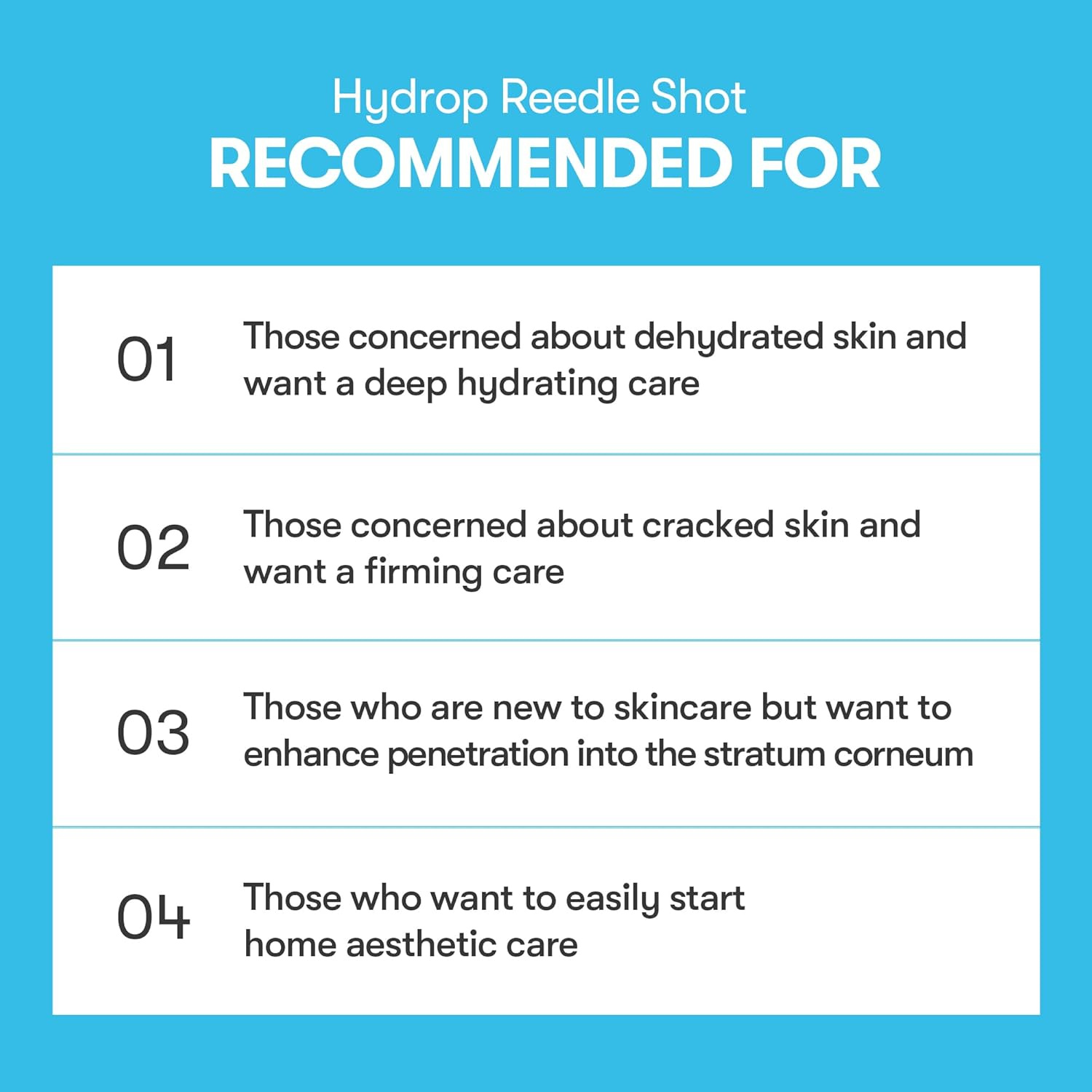 VT Cosmetics - Hydrop Reedle Shot 100hL - Trattamento viso idratante e rivitalizzante con microneedle