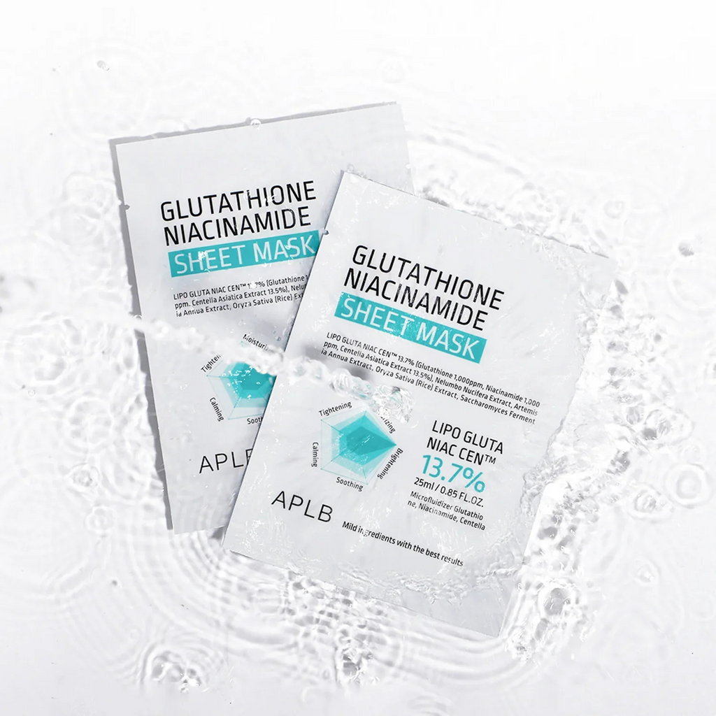 APLB - Glutathione Niacinamide Sheet Mask - Maschera viso illuminante in tessuto con glutatione e niacinamide