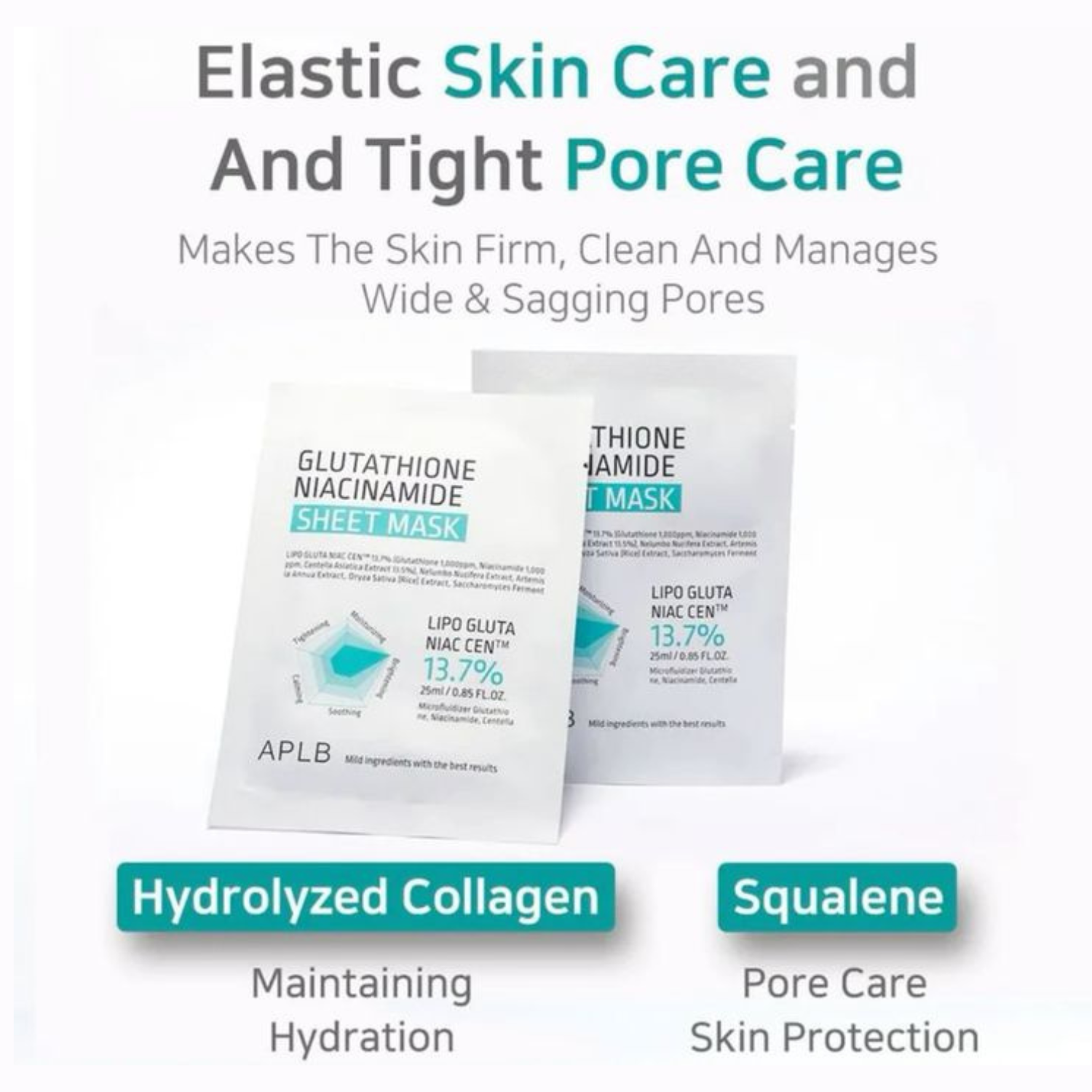 APLB - Glutathione Niacinamide Sheet Mask - Maschera viso illuminante in tessuto con glutatione e niacinamide