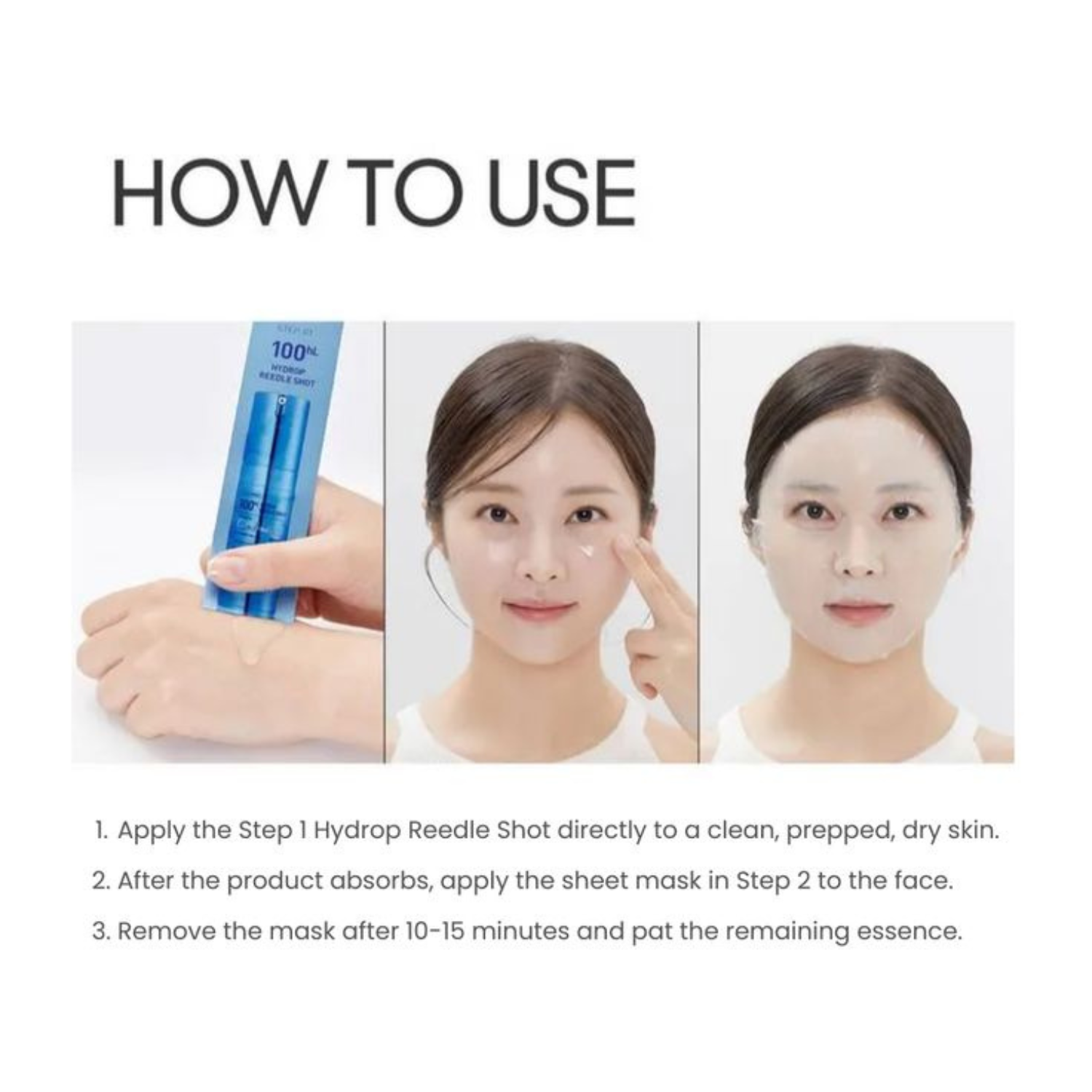 VT Cosmetics - Hydrop Reedle Shot 100hL 2-Step Mask - Maschera viso 2 step idratante in hydrogel