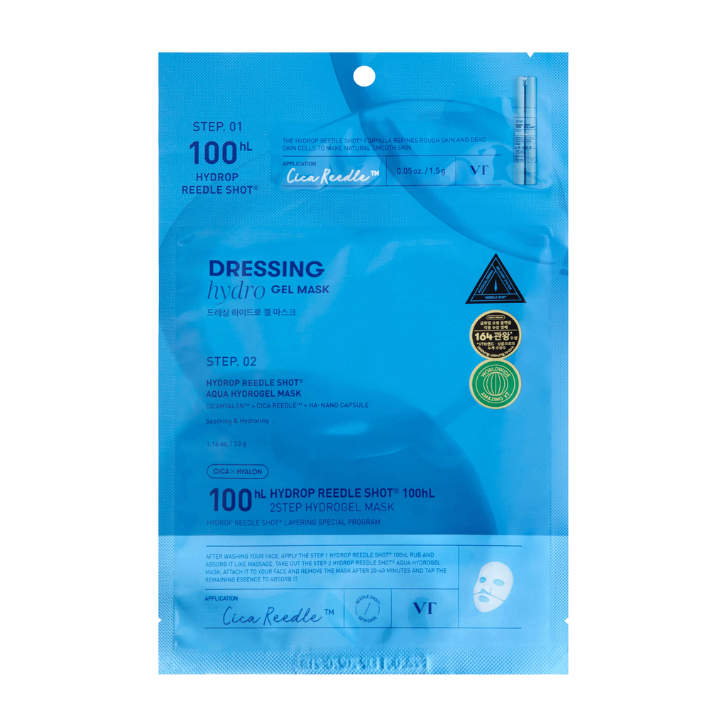 VT Cosmetics - Hydrop Reedle Shot 100hL 2-Step Mask - Maschera viso 2 step idratante in hydrogel