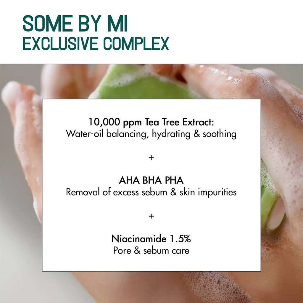 Some By Mi - AHA, BHA, PHA 30 Days Miracle Cleansing Bar - Sapone viso solido anti-acne