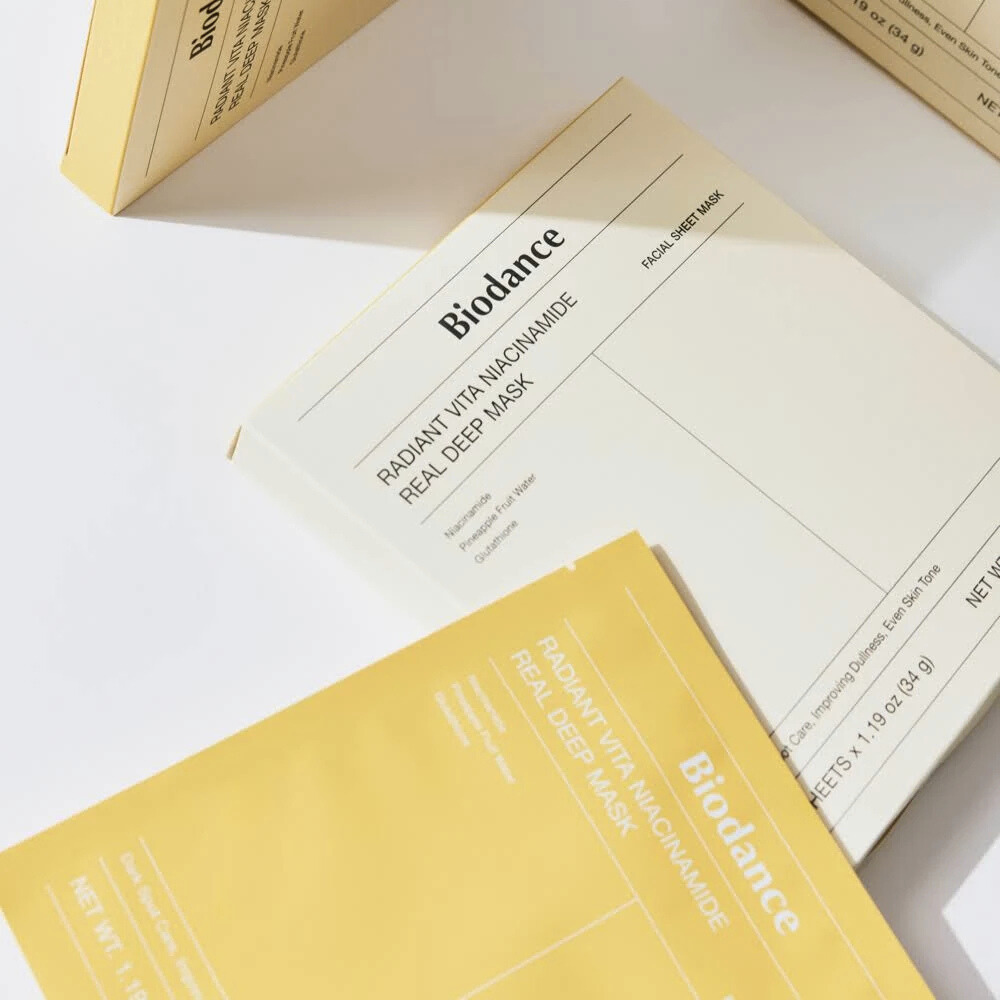 Biodance - Radiant Vita Niacinamide Real Deep Mask - Maschera viso illuminante in hydrogel