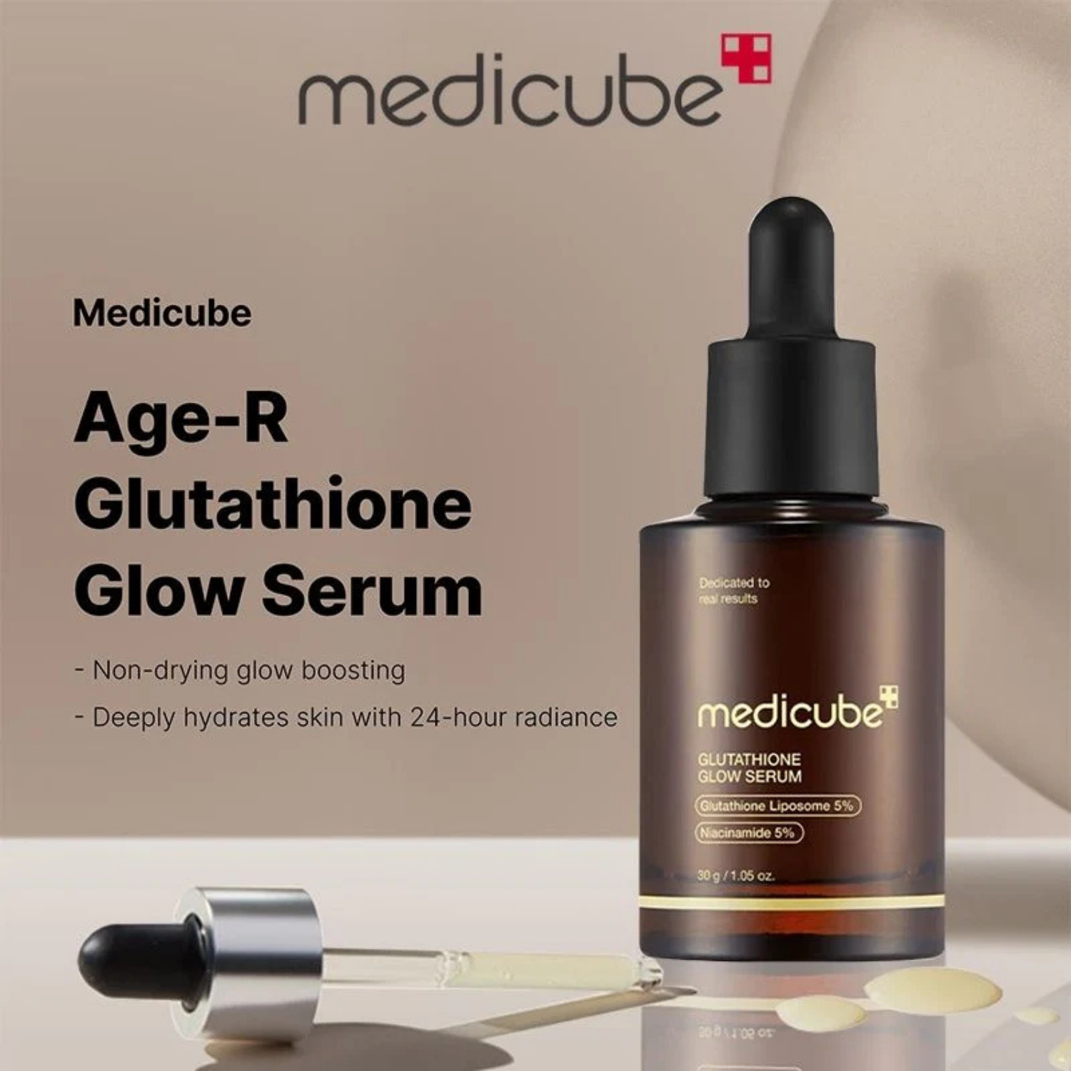 Medicube - AGE-R Glutathione Glow Serum - Siero viso illuminante anti-macchie con glutatione