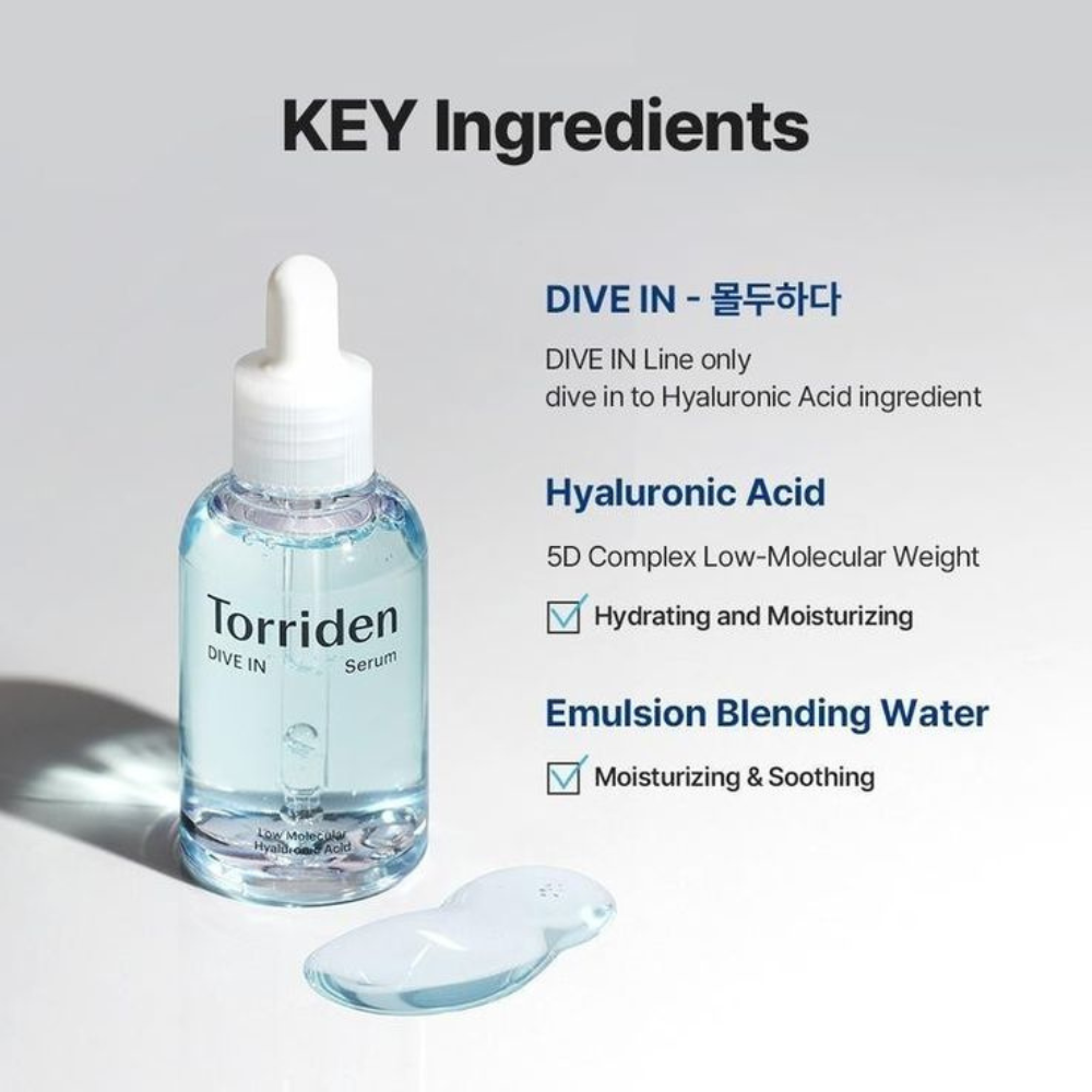 Torriden - Dive-In Low Molecular Hyaluronic Acid Serum - Siero con acido ialuronico a basso peso molecolare