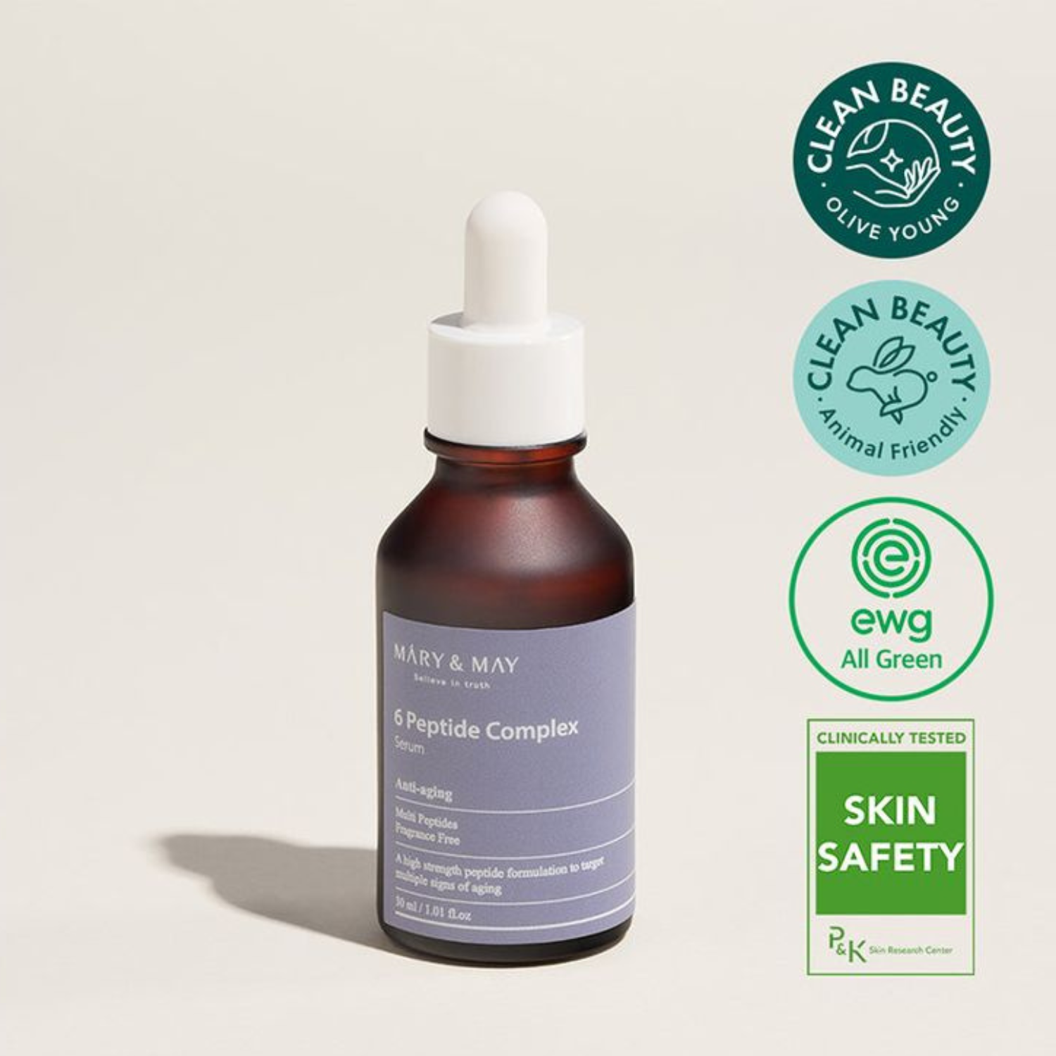 Mary&May - 6 Peptide Complex Serum - Siero viso anti-età ai Peptidi