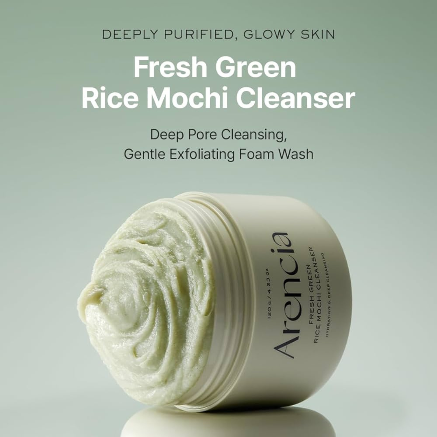 Arencia - Fresh Green Rice Mochi Cleanser - Detergente viso Mochi al tè verde purificante e riequilibrante