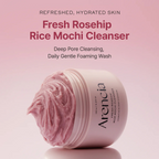 Arencia – Fresh Rosehip Rice Mochi Cleanser - Detergente viso Mochi alla rosa canina rigenerante