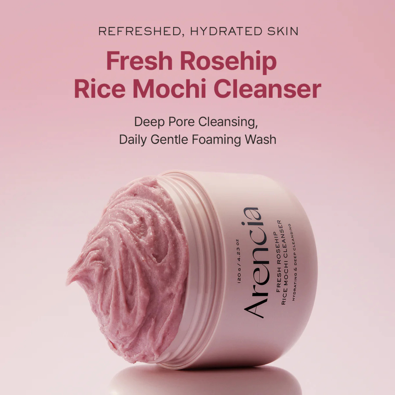 Arencia - Fresh Rosehip Rice Mochi Cleanser - Detergente viso Mochi alla rosa canina rigenerante