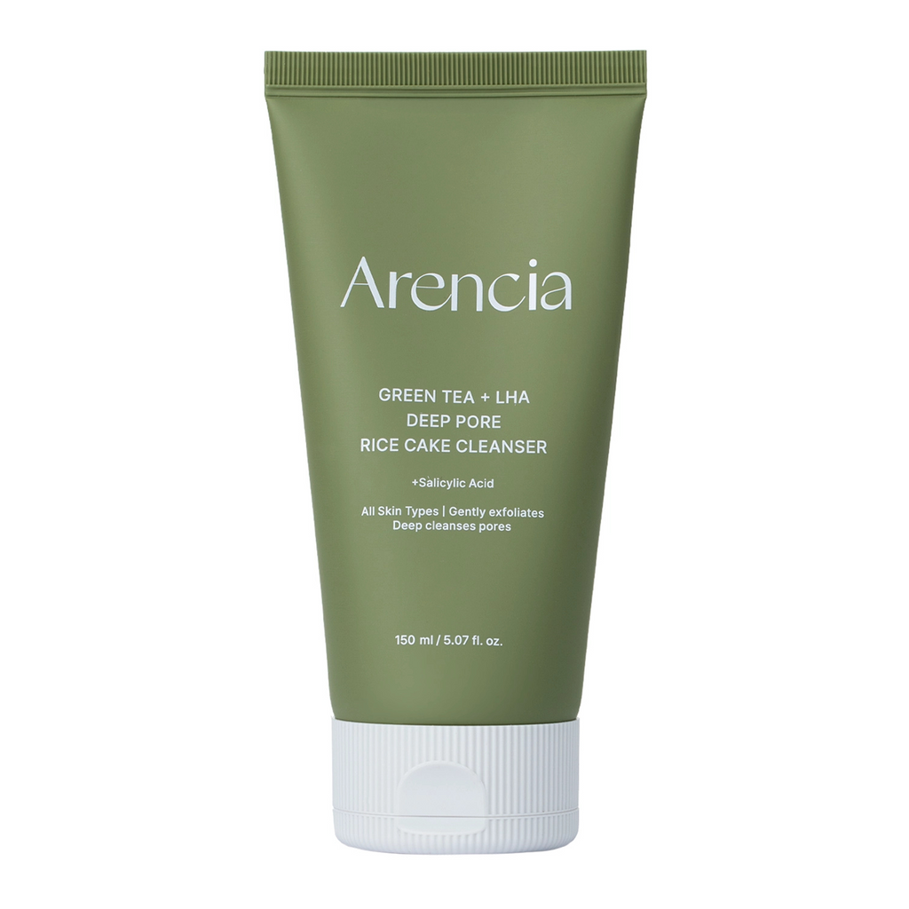 Arencia - Green Tea + LHA Deep Pore Rice Cake Cleanser - Detergente viso al tè verde purificante