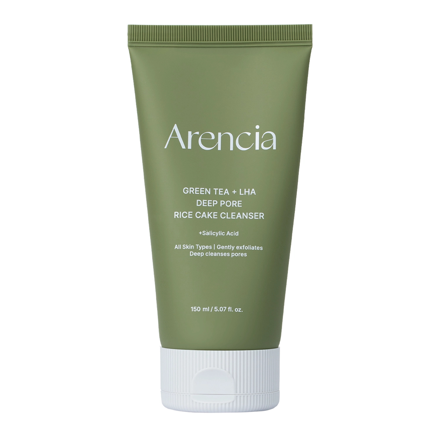 Arencia - Green Tea + LHA Deep Pore Rice Cake Cleanser - Detergente viso al tè verde purificante