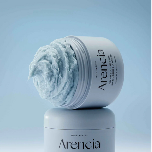 Arencia - Fresh Blue Hyssop Rice Mochi Cleanser - Detergente viso Mochi all’issopo blu lenitivo
