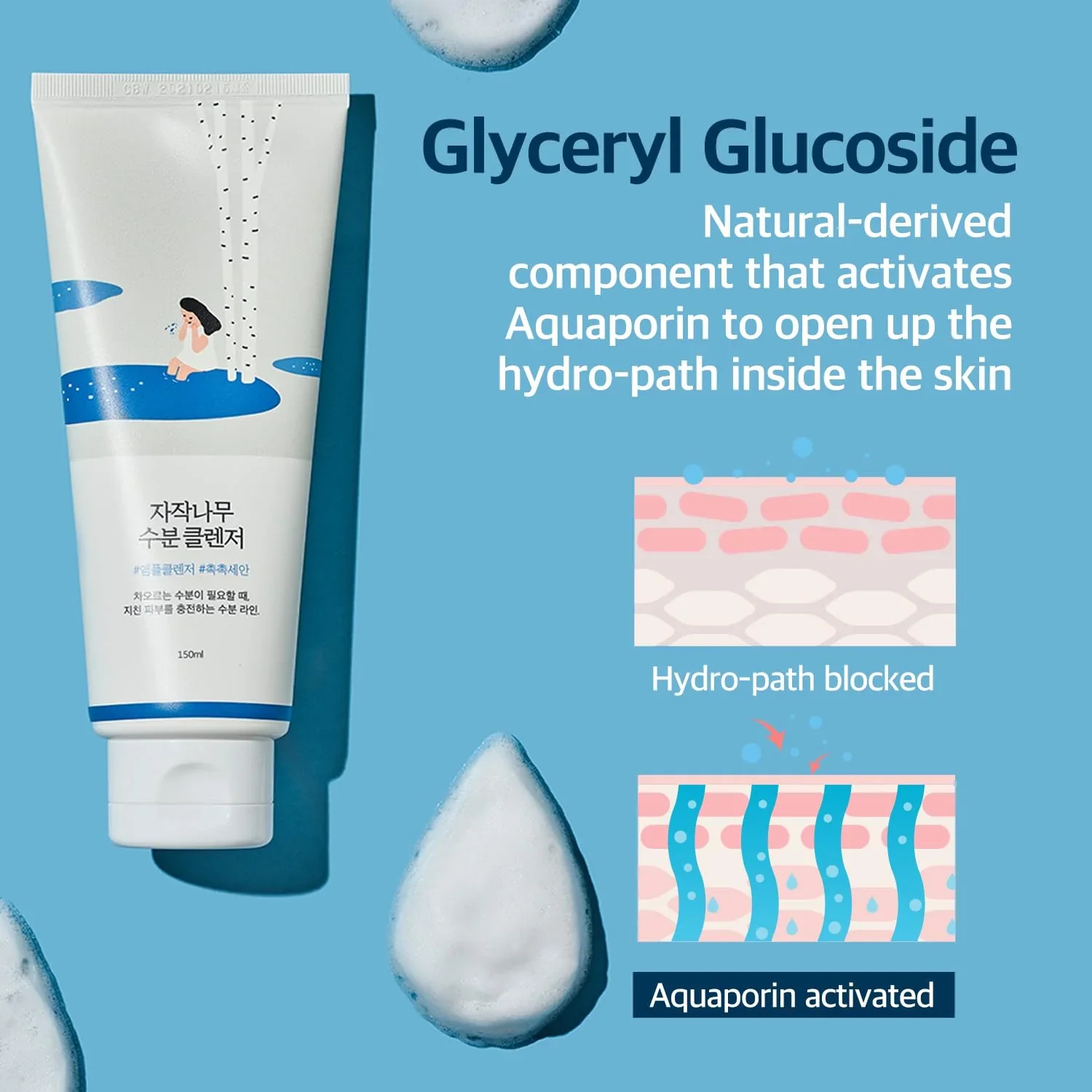 ROUND LAB - Birch Juice Moisturizing Cleanser - Detergente viso idratante alla linfa di betulla