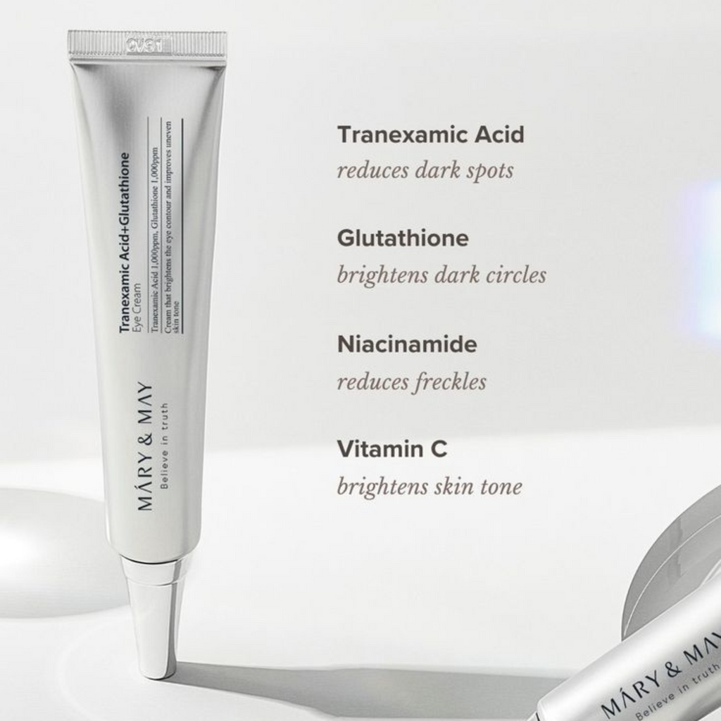 Mary&May - Tranexamic Acid + Glutathion Eye Cream - Crema contorno occhi illuminante