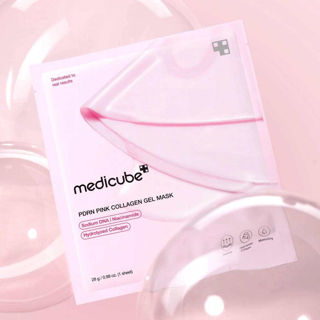 Medicube - PDRN Pink Collagen Gel Mask - Maschera viso al collagene e PDRN rassodante e idratante