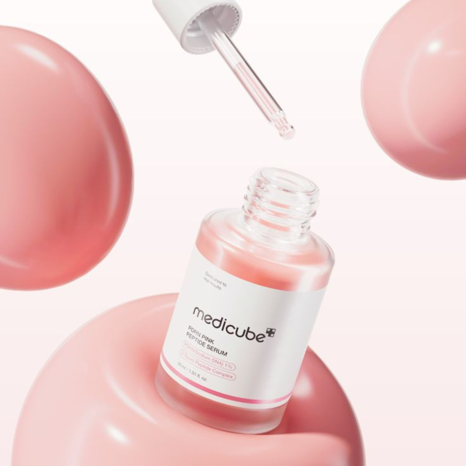 Medicube - PDRN Pink Peptide Serum - Siero viso anti-age rassodante con PDRN e peptidi