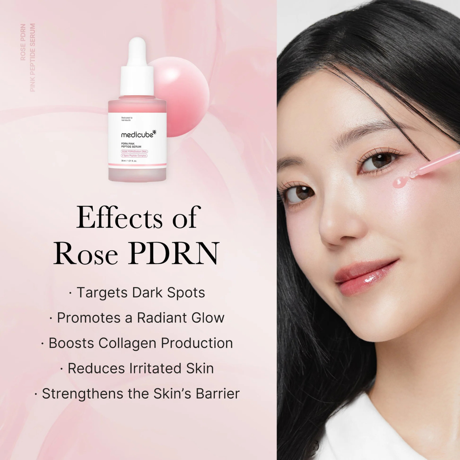Medicube - PDRN Pink Peptide Serum - Siero viso anti-age rassodante con PDRN e peptidi