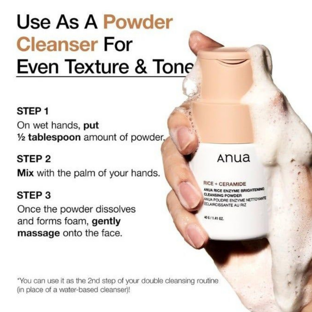 Anua - Rice Enzyme Brightening Cleansing Powder - Detergente viso in polvere enzimatica al riso