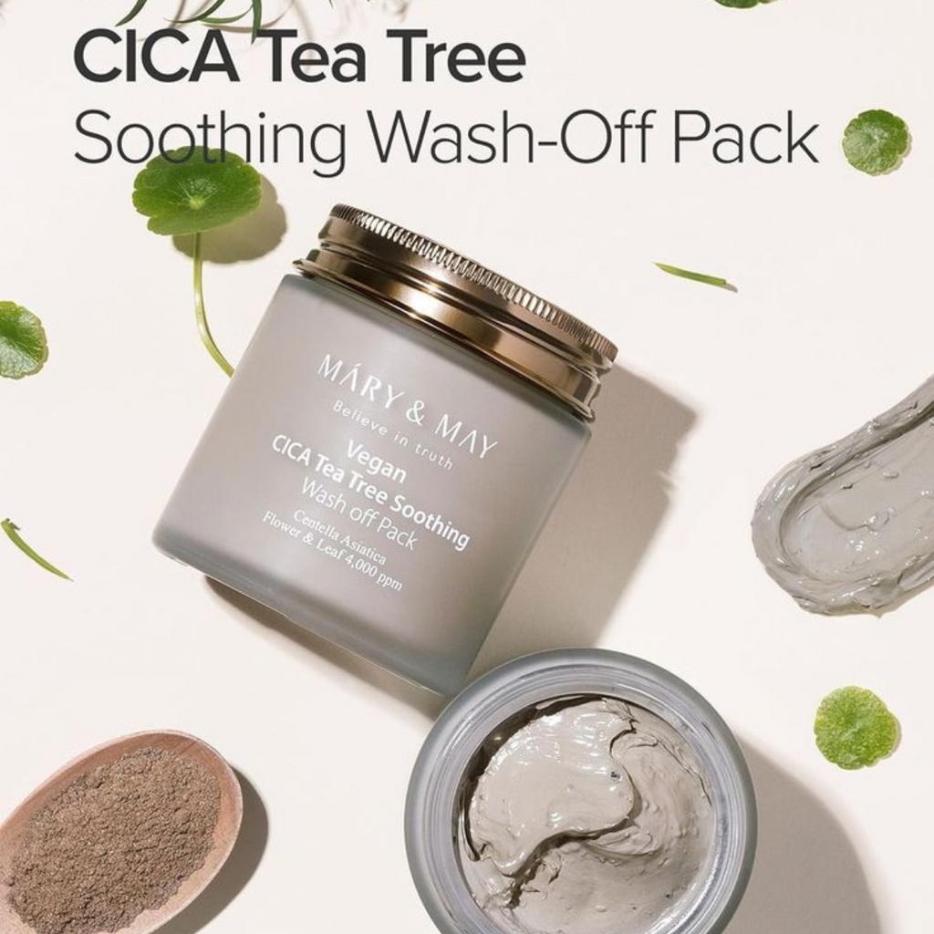 Mary&May - Cica Tea Tree Soothing Wash Off Mask - Maschera viso anti-imperfezioni all'argilla e tea tree