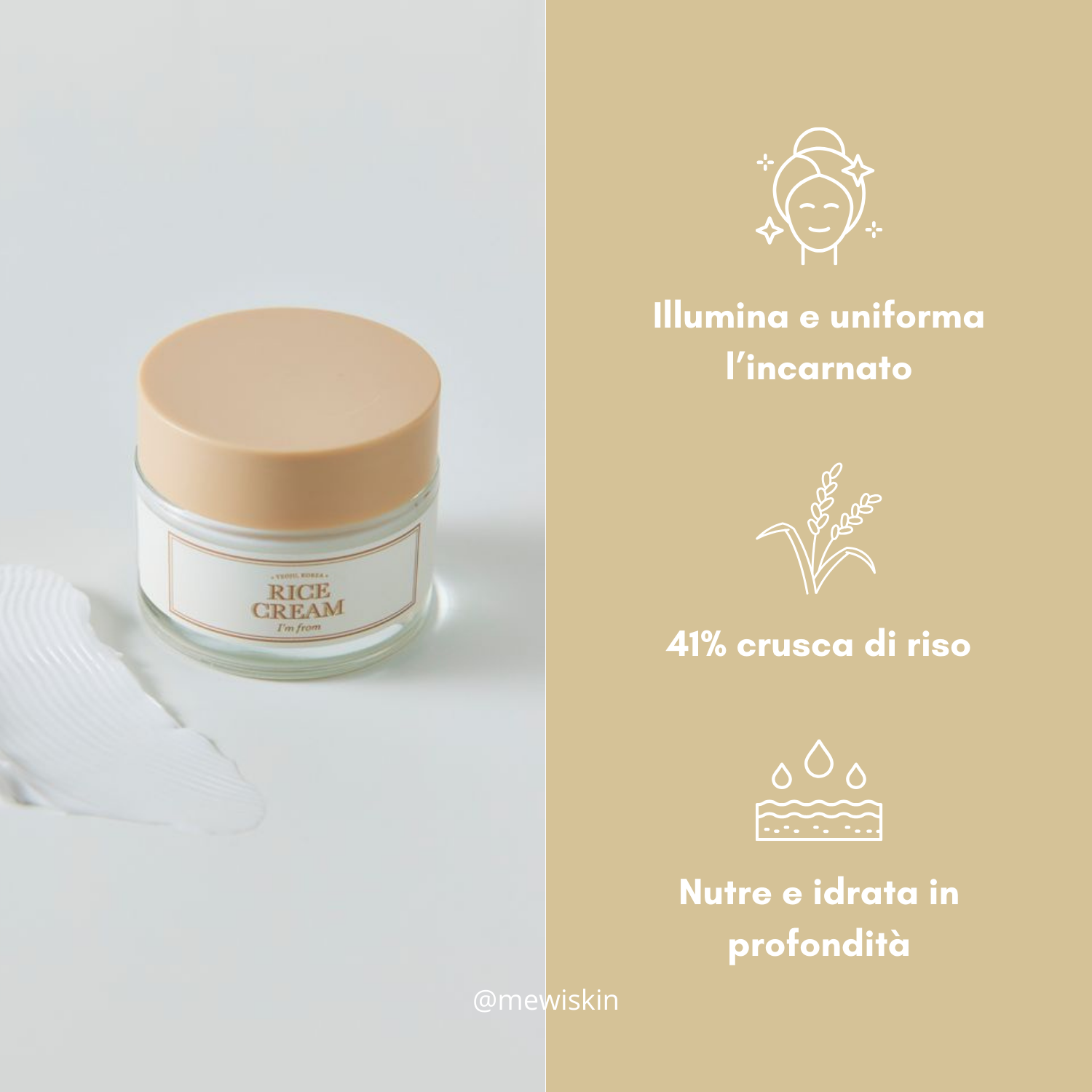 I'm From - Rice Cream - Crema viso idratante al riso con ceramidi