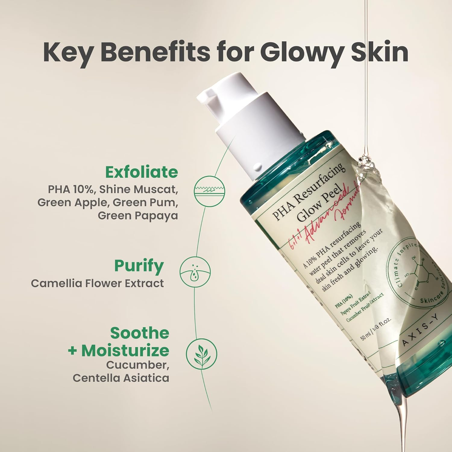 AXIS-Y - PHA Resurfacing Glow Peel - Peeling viso delicato 10%PHA