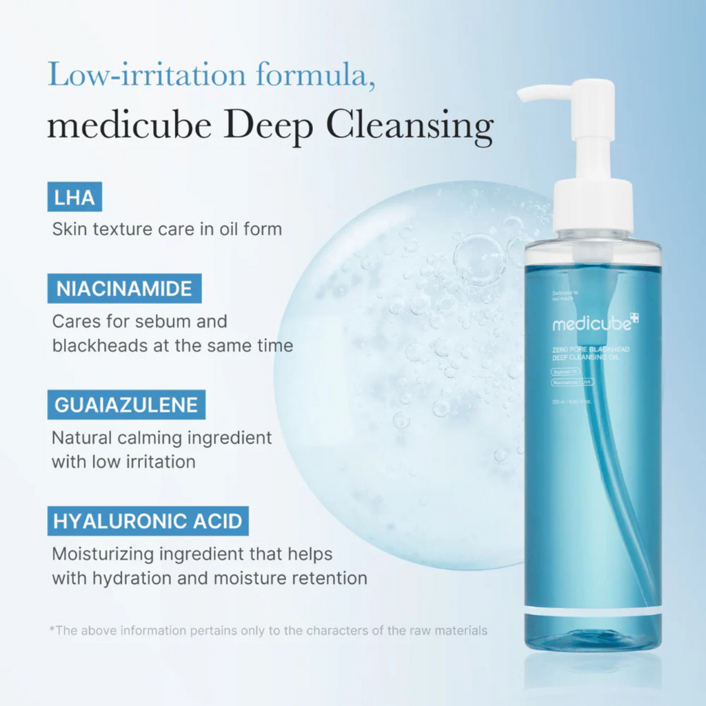 Medicube - Zero Pore Blackhead Deep Cleansing Oil - Olio detergente purificante anti- punti neri