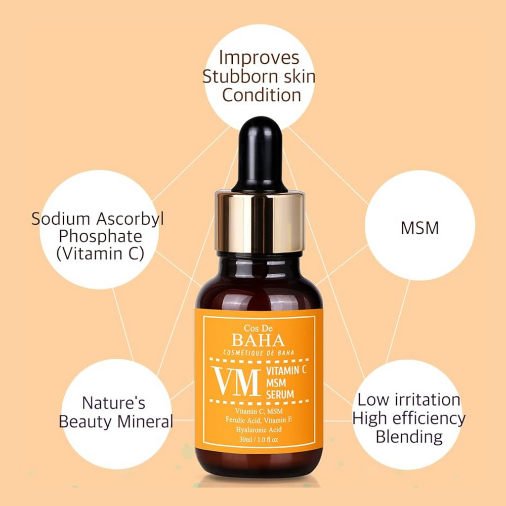 Cos de BAHA - Vitamin C Facial Serum with MSM - Siero con Vitamina C illuminante