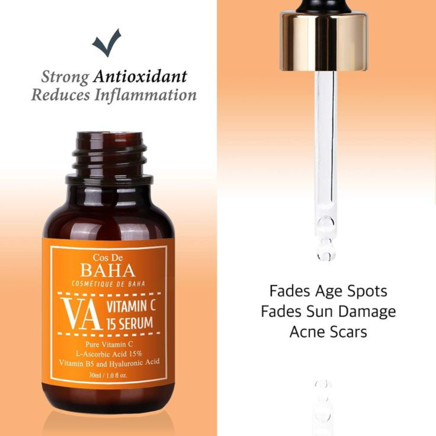 Cos de BAHA - Vitamin C 15% Serum - Siero viso illuminante anti-macchie