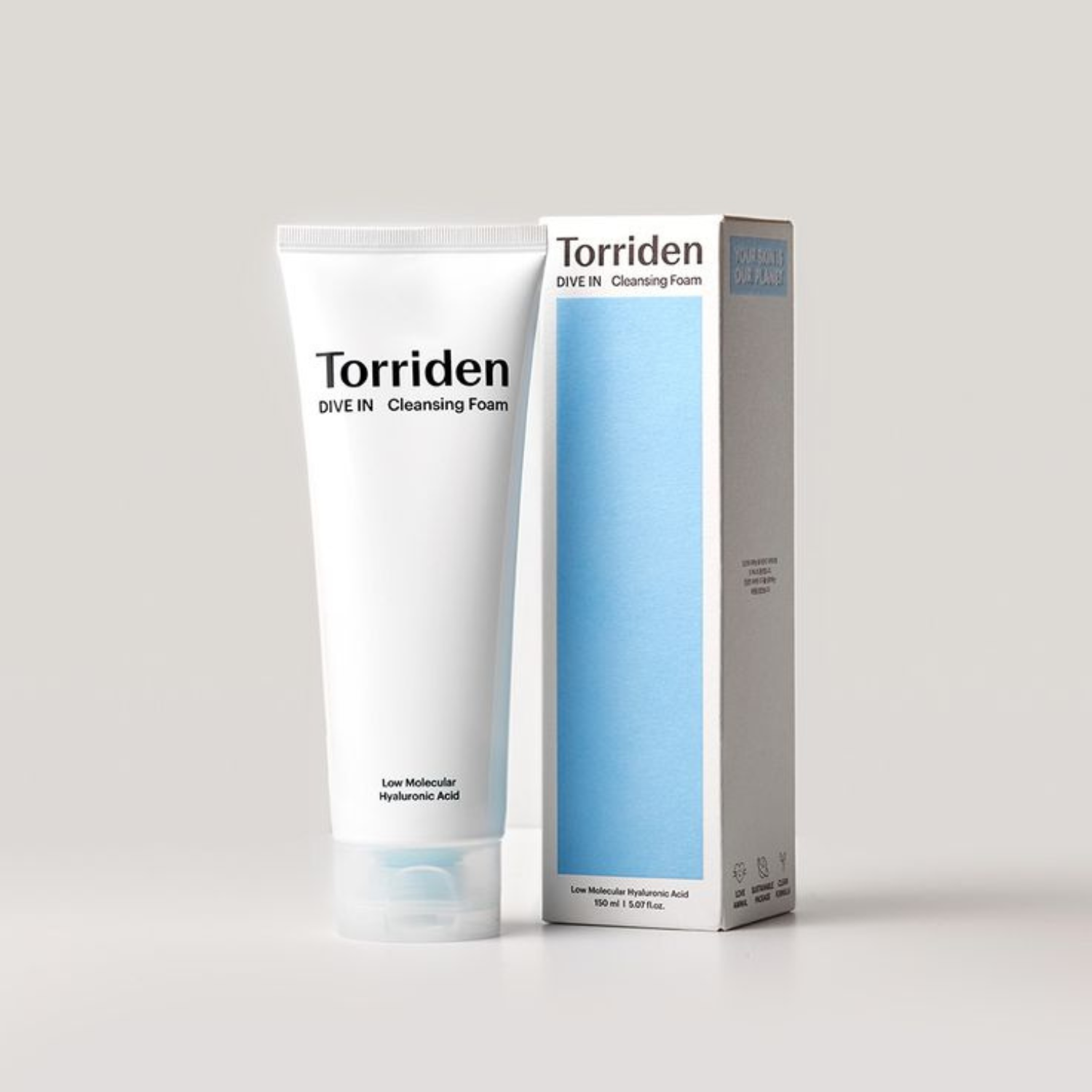Torriden – Dive-In Low Molecular Hyaluronic Acid Cleansing Foam – Detergente viso idratante a pH delicato