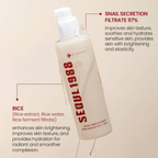 SEOUL 1988 Essence: Snail Mucin 97% + Rice - Essenza viso rigenerante alla bava di lumaca e riso