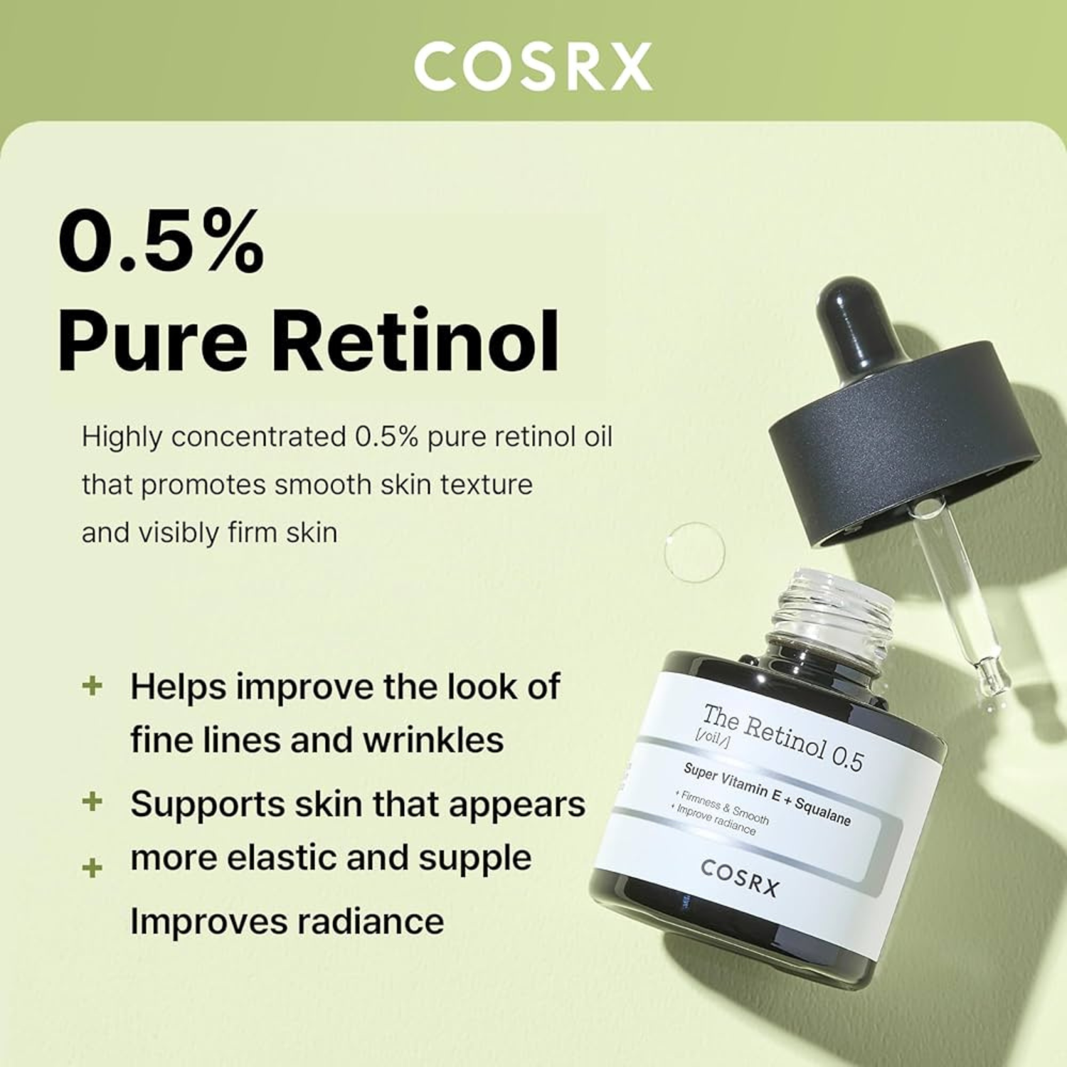 COSRX – The Retinol 0.5 Oil – Olio viso anti-età al retinolo