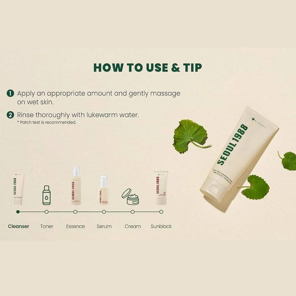 KSECRET - SEOUL 1988 Cleansing Foam: Pine Cica 1% + Probiotics - Detergente viso purificante con centella e probiotici