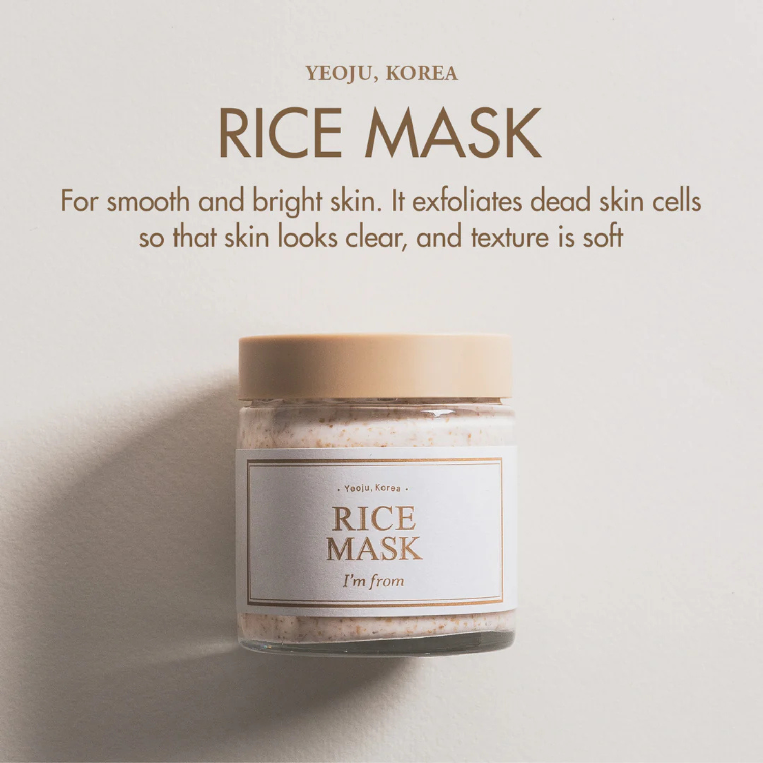 I'm From – Rice Mask – Maschera viso illuminante & levigante al riso