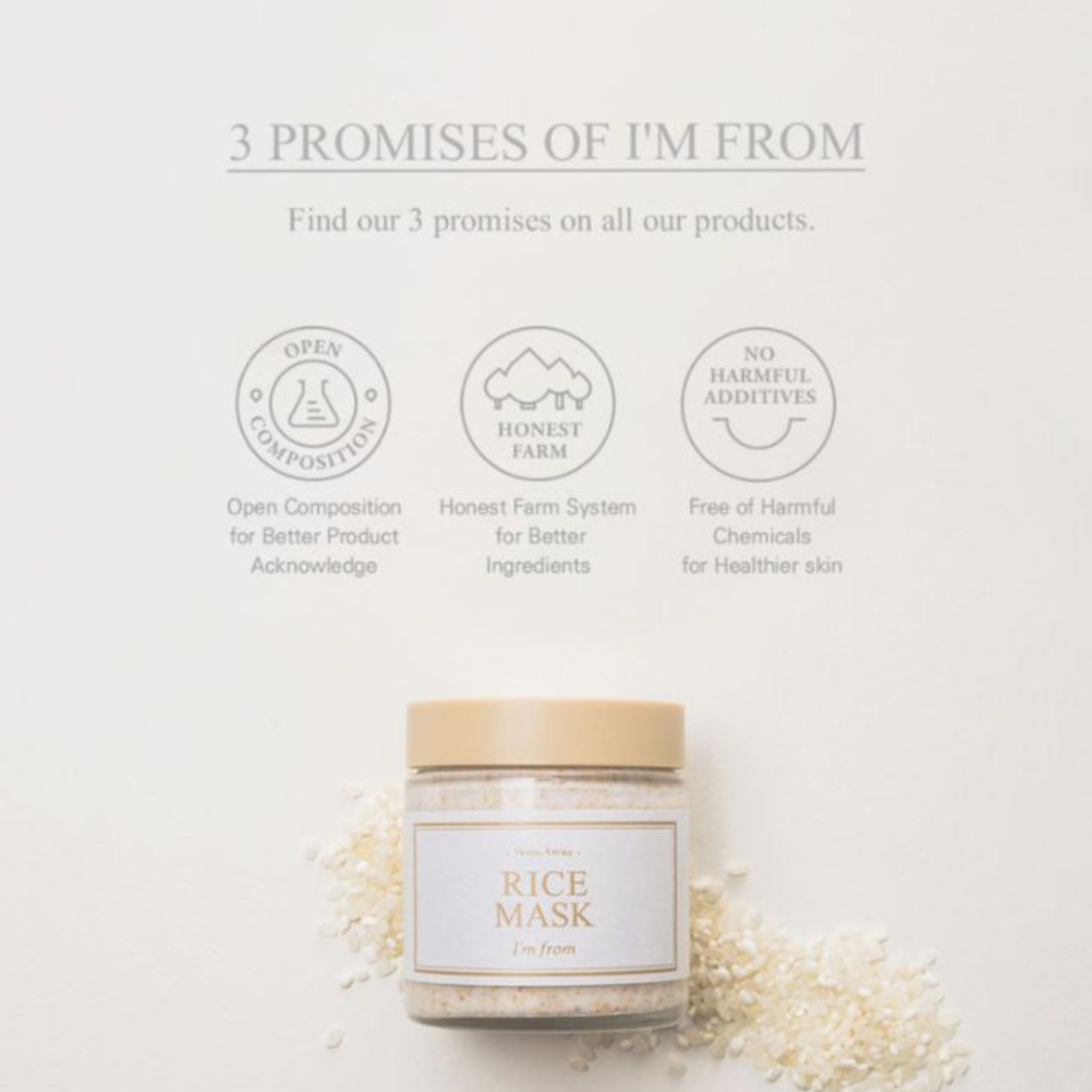 I'm From – Rice Mask – Maschera viso illuminante & levigante al riso