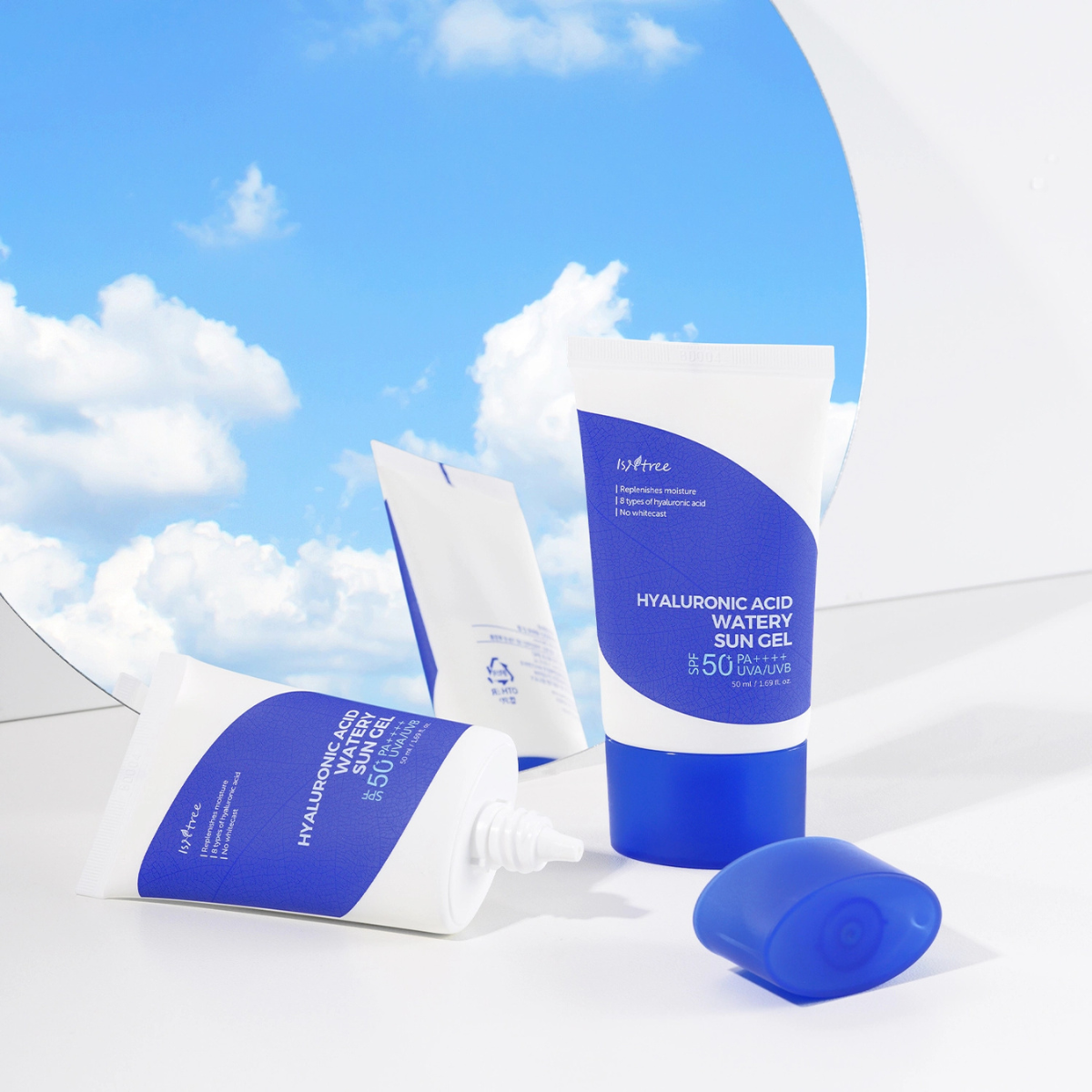 Isntree - Hyaluronic Acid Watery Sun Gel SPF50 - Crema solare viso all'acido ialuronico
