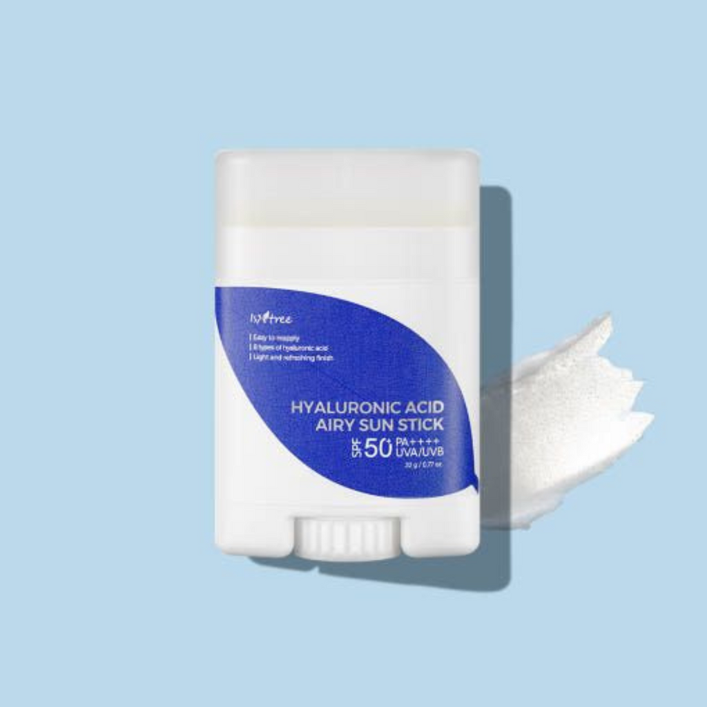 Isntree -  Hyaluronic Acid Airy Sun Stick SPF50 - Stick solare viso leggero all'acido ialuronico