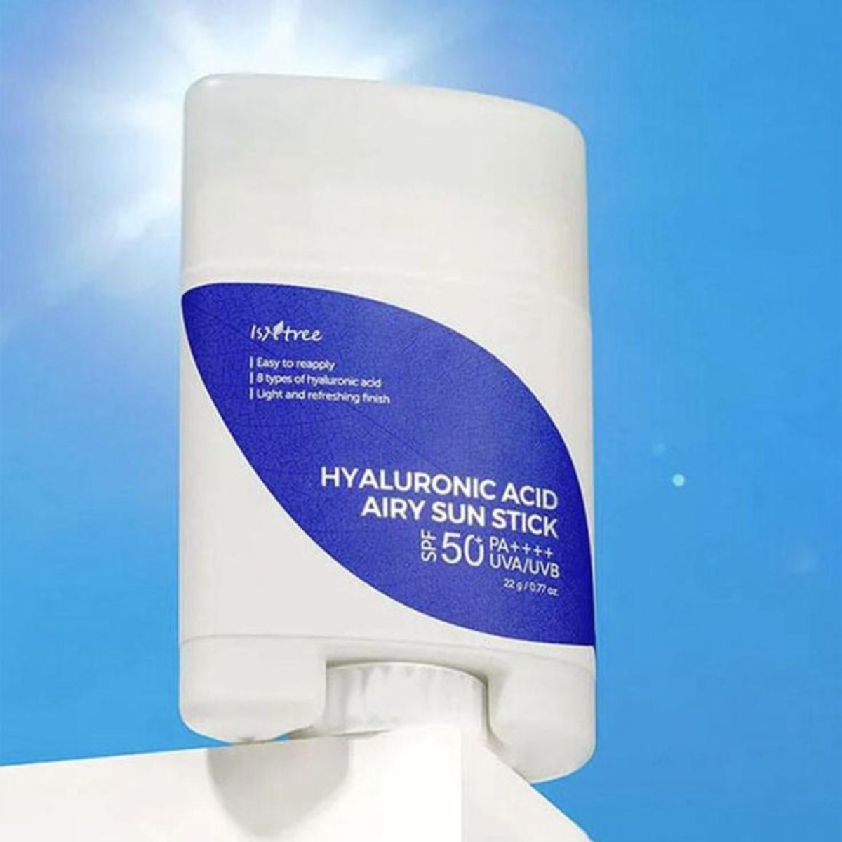 Isntree -  Hyaluronic Acid Airy Sun Stick SPF50 - Stick solare viso leggero all'acido ialuronico