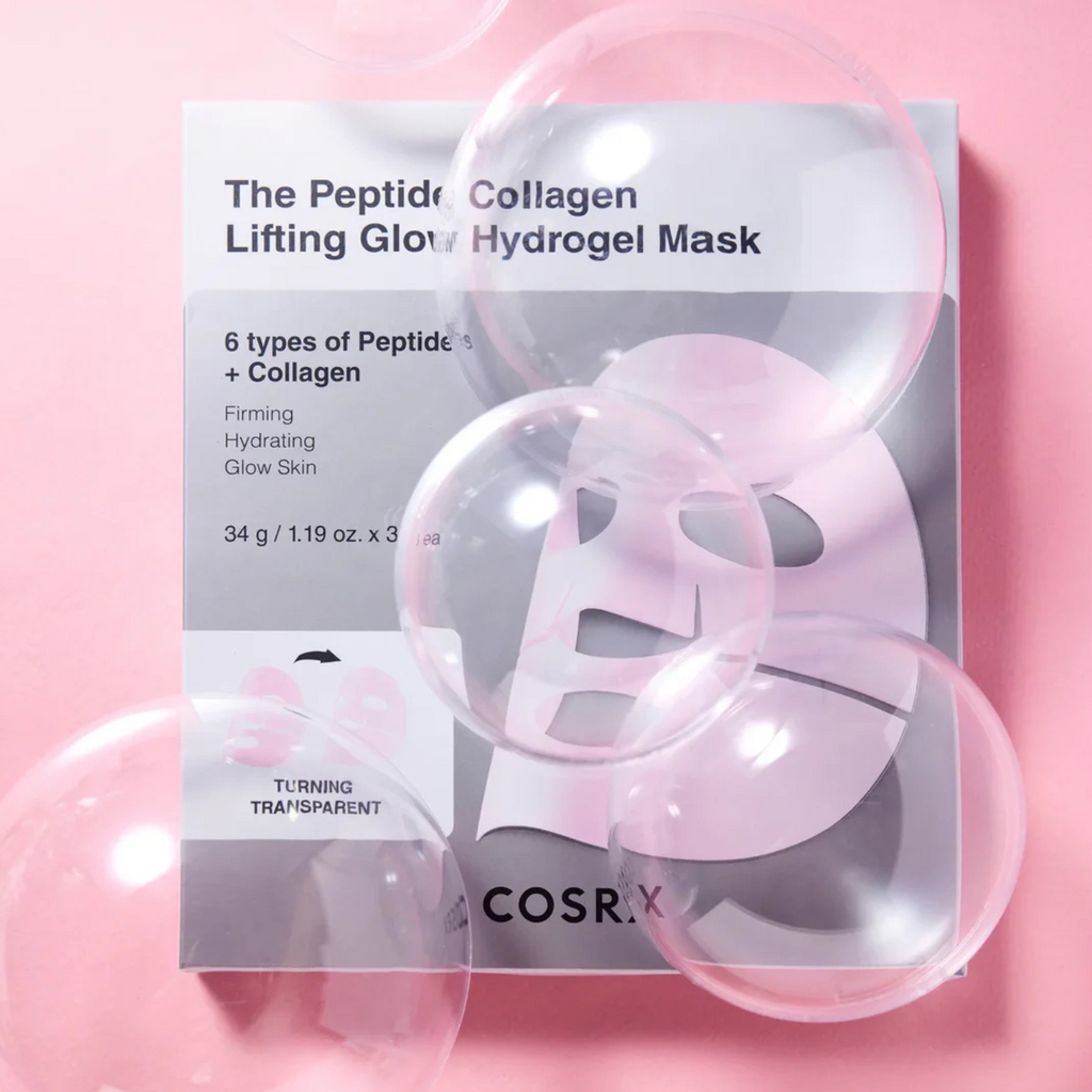 COSRX - Peptide Collagen Glow Hydrogel Mask - Maschera viso al collagene illuminante