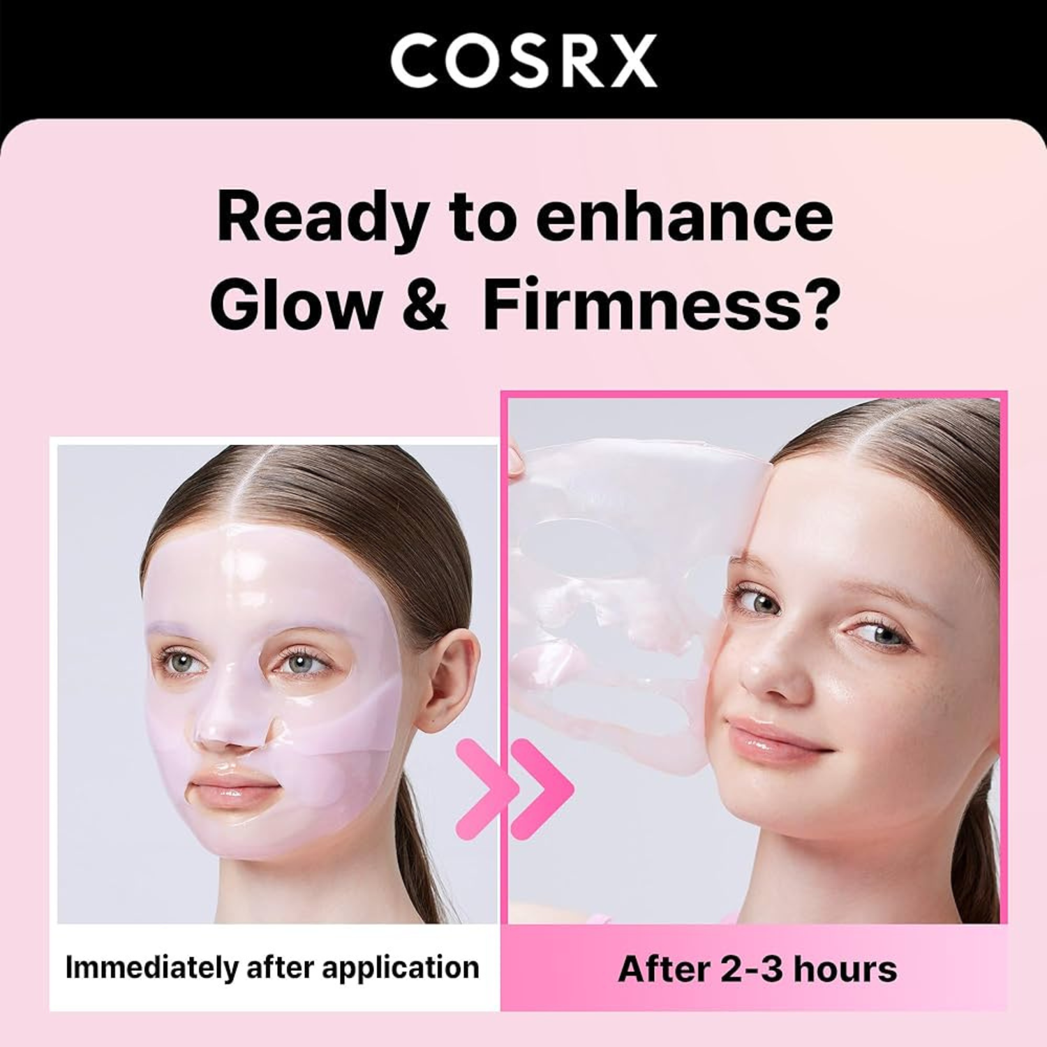 COSRX - Peptide Collagen Glow Hydrogel Mask - Maschera viso al collagene illuminante