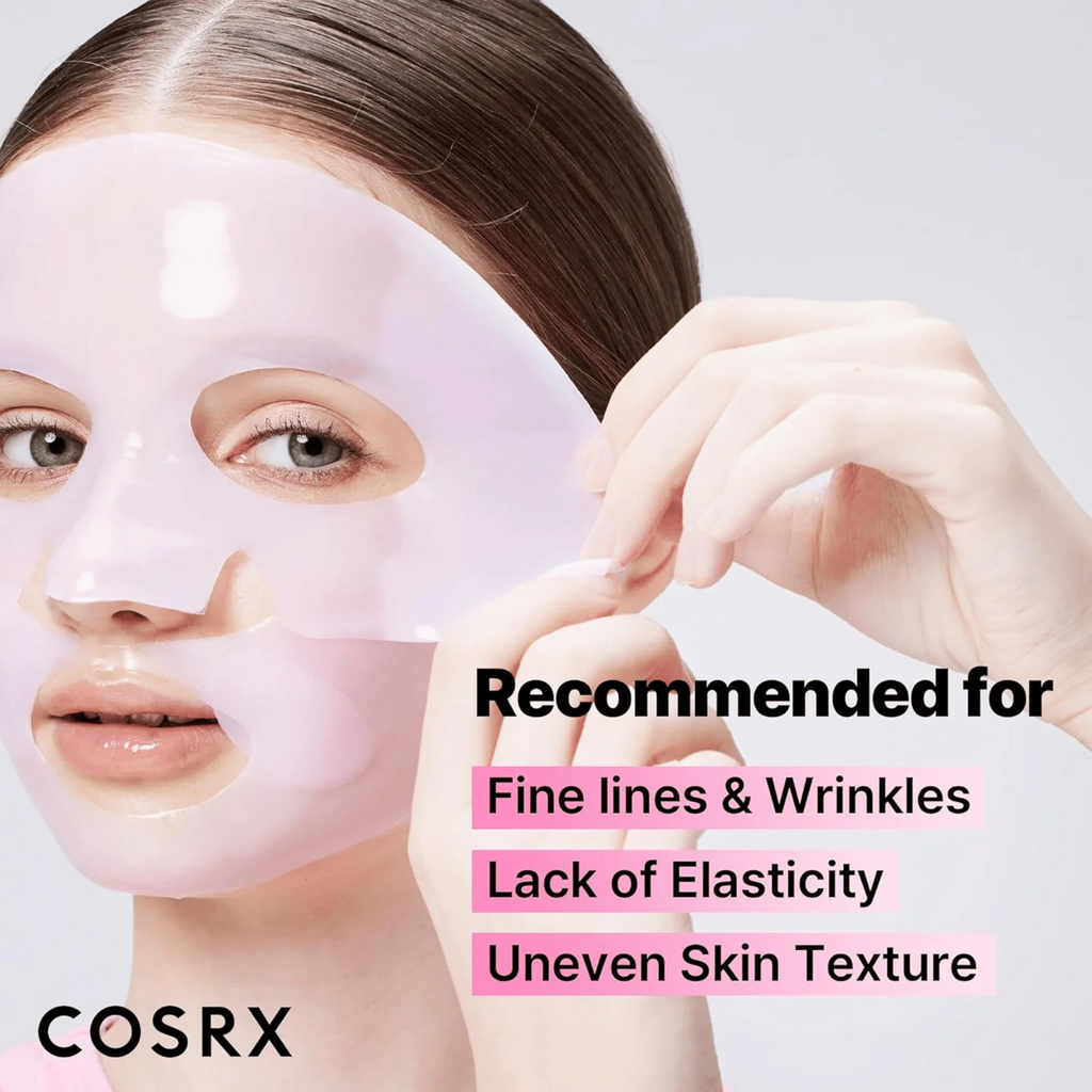 COSRX - Peptide Collagen Glow Hydrogel Mask - Maschera viso al collagene illuminante