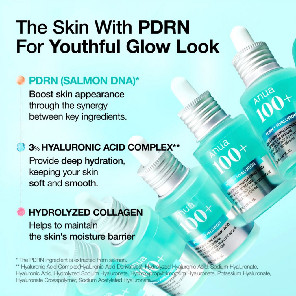 Anua – PDRN Hyaluronic Acid Capsule 100 Serum – Siero viso rigenerante e idratante