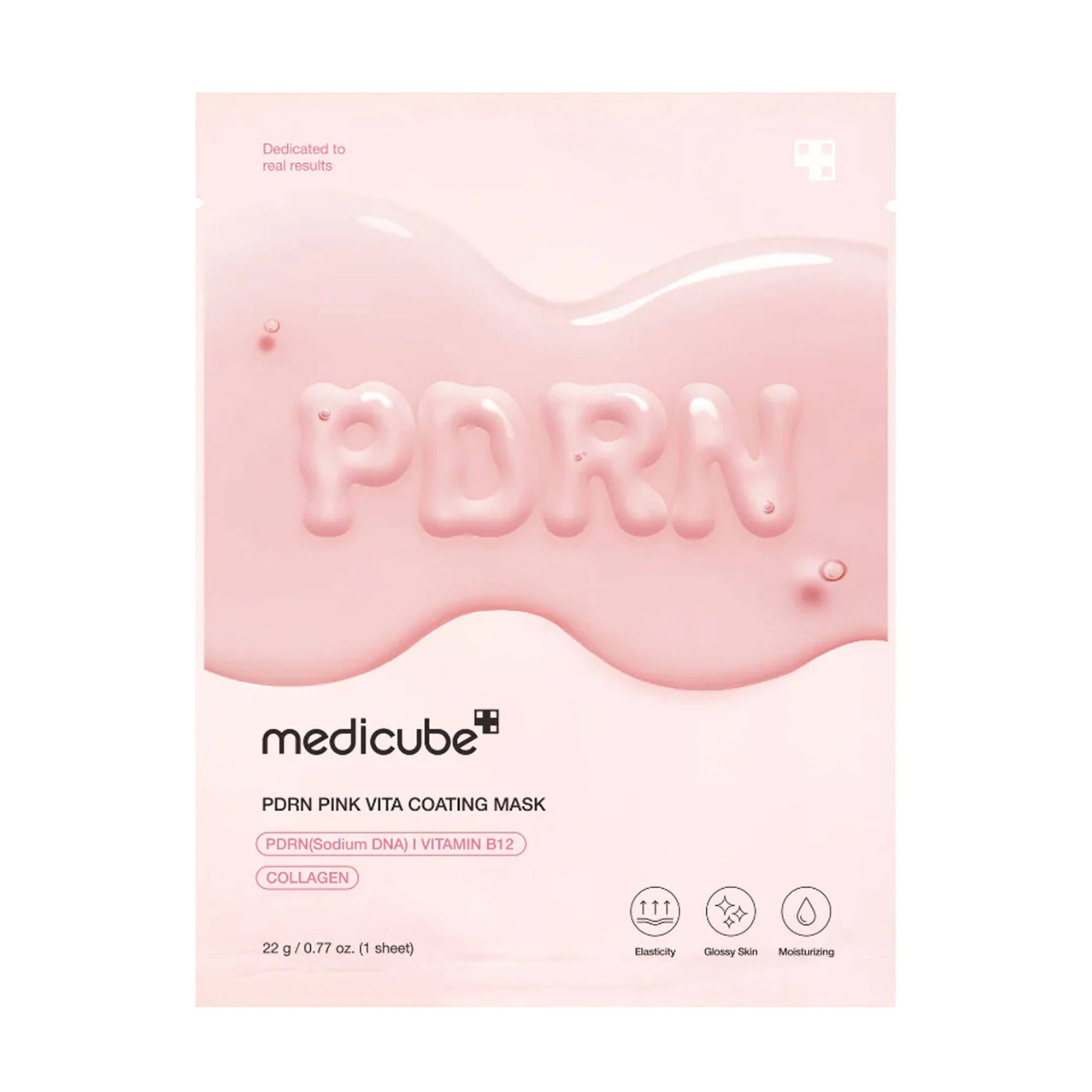 Medicube – PDRN Pink Vita Coating Mask – Maschera viso illuminante e rigenerante