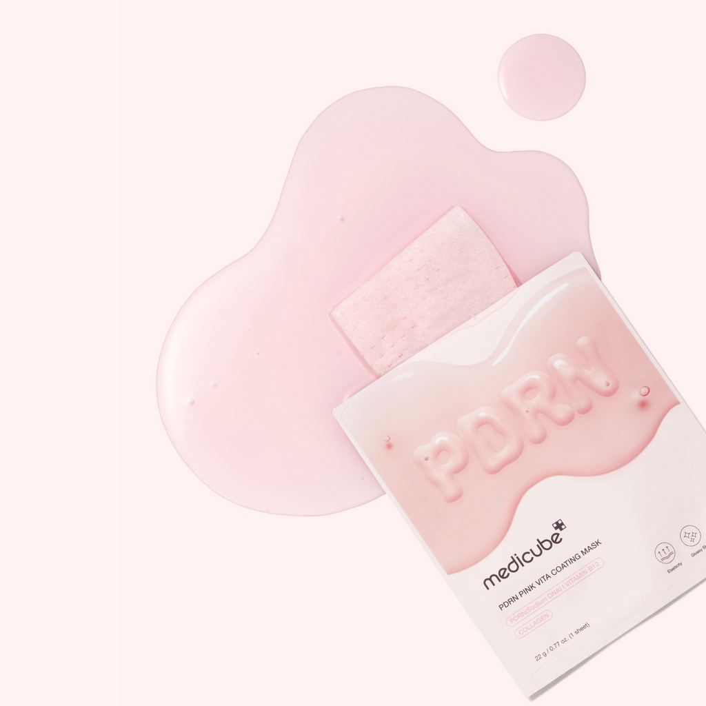 Medicube – PDRN Pink Vita Coating Mask – Maschera viso illuminante e rigenerante
