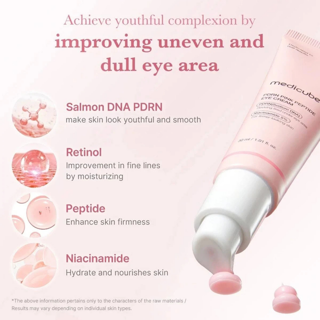 medicube - PDRN Pink Peptide Eye Cream – Crema contorno occhi anti-age e illuminante